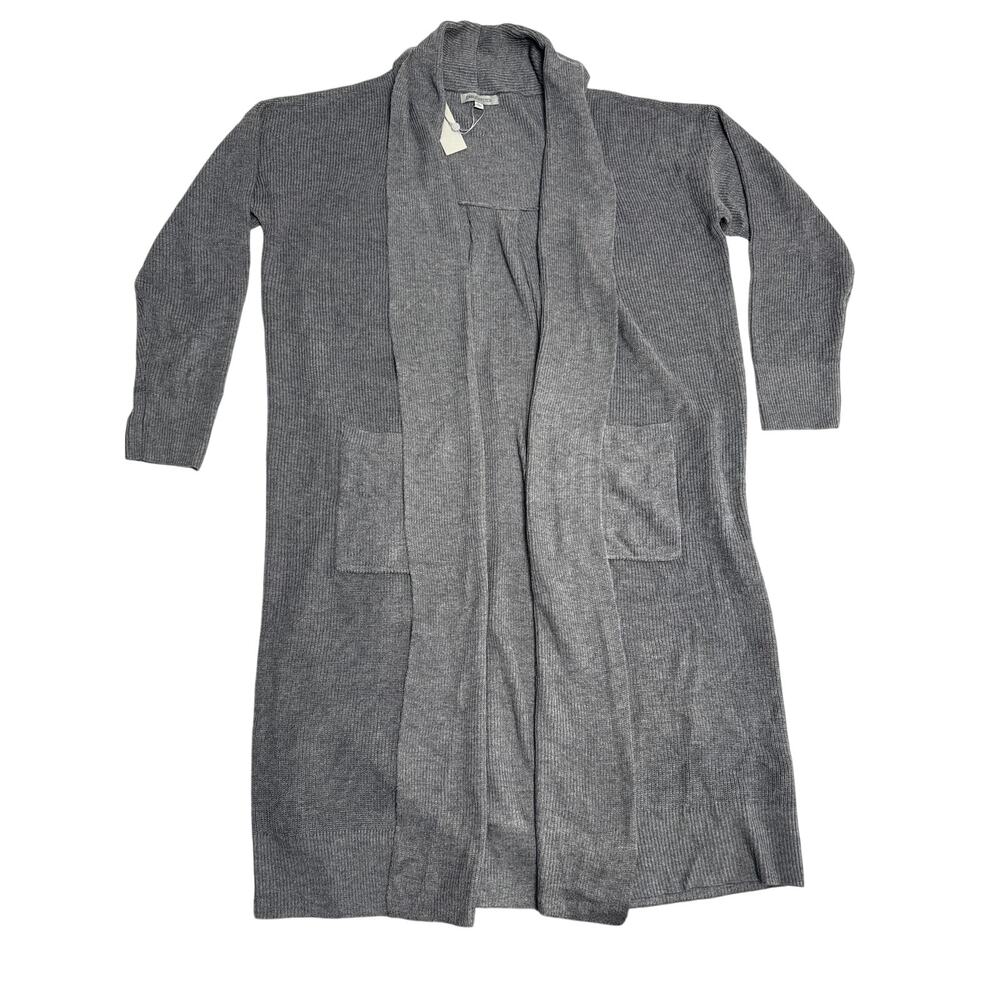Cable Stitch gray long cardigan size L